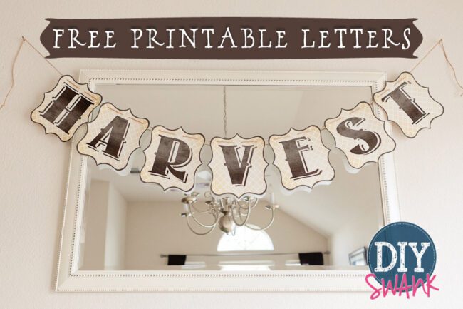 Free Printable Letters For Banners Entire Alphabet DIY SWANK