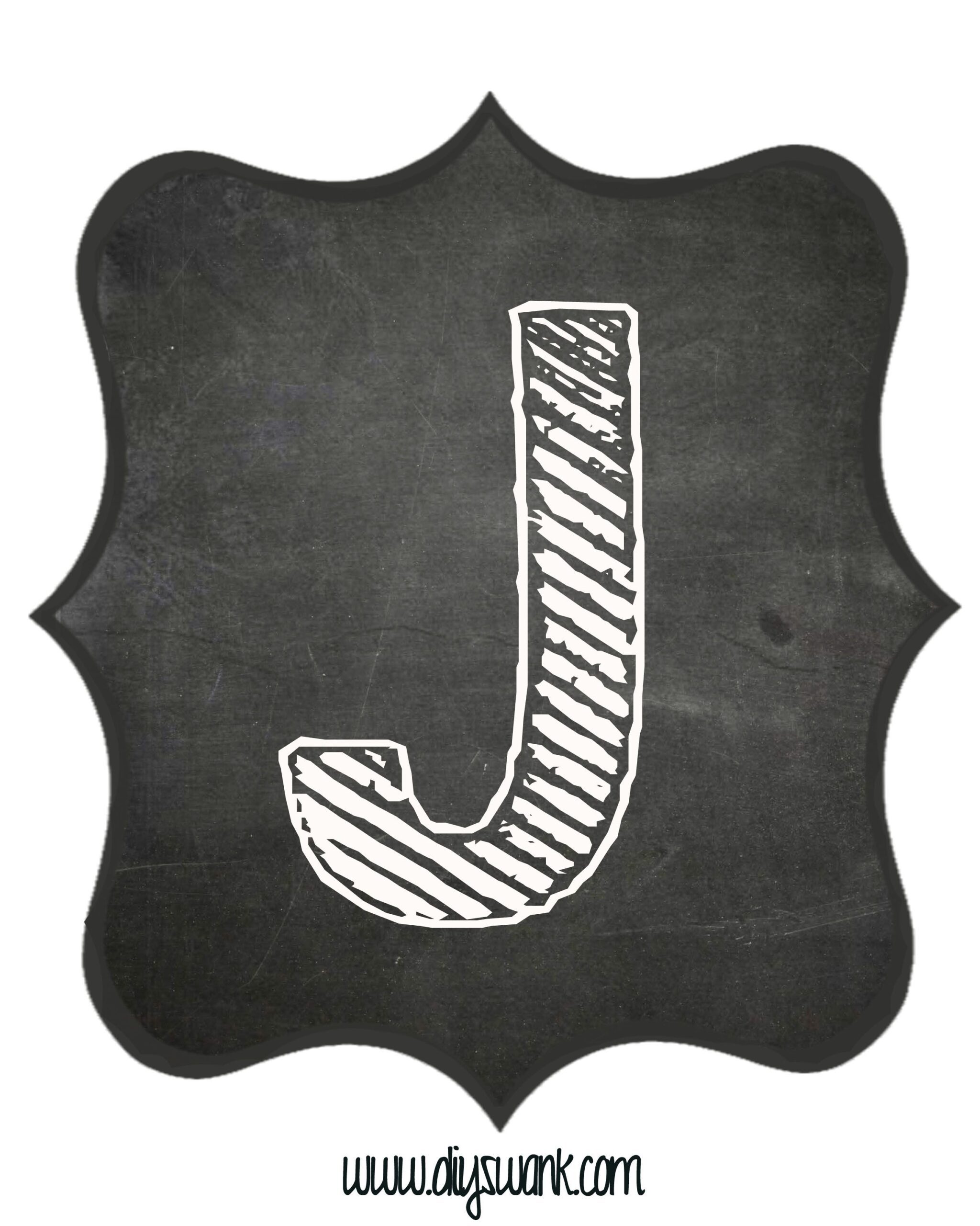 printablechalkboard letterj swanky design company